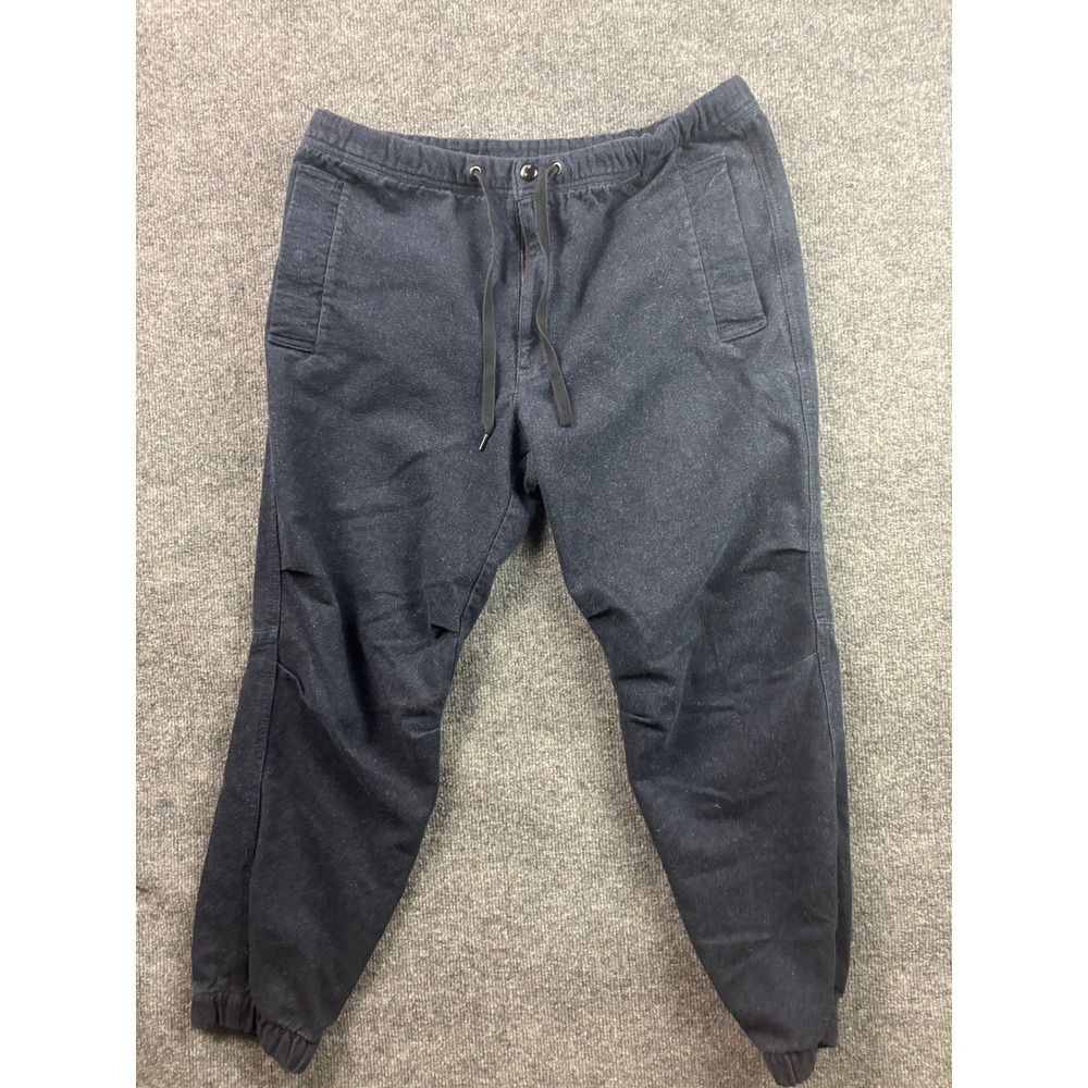 Gap Jogger Pants Mens Large Blue Marled Drawstring Elastic Waist Tapered
